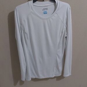Columbia White Long Sleeve Shirt